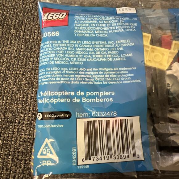 LEGO City 30566 Fire Helicopter Polybag 40 Pieces NEW SEALED Packaging - Picture 4 of 5